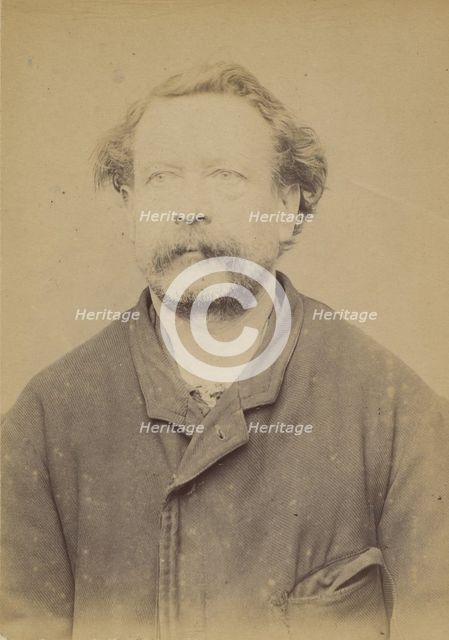 Mazoldi. Frédéric, Jean-Baptiste. 54 ans, né à Bicroz (Autriche). Ferblantier. Anarchiste...., 1894. Creator: Alphonse Bertillon.