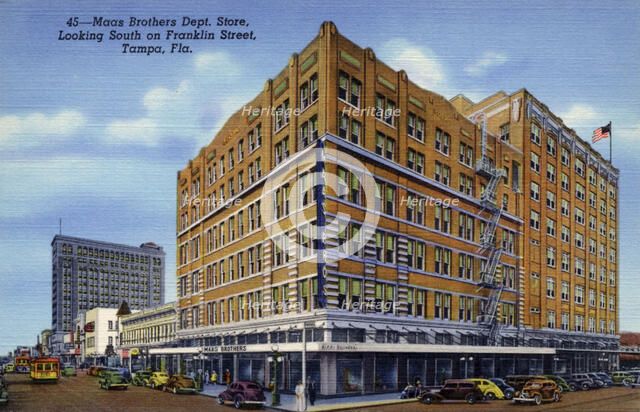 Maas Brothers department store, Tampa, Florida, USA, 1940. Artist: Unknown
