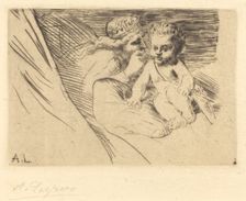 Mab and Cupid (Mab et Cupidon). Creator: Alphonse Legros