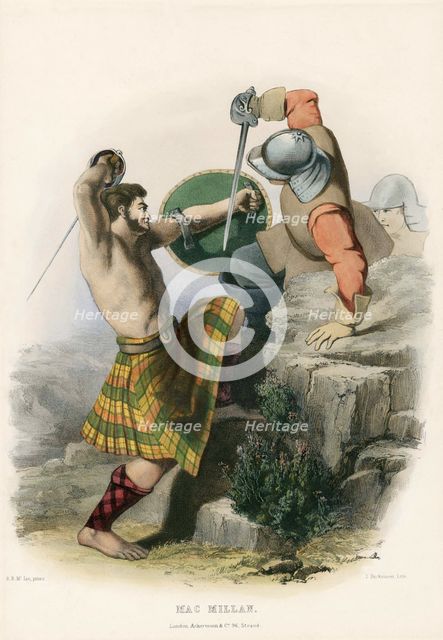 Mac Millan, from The Clans of the Scottish Highlands, pub. 1845 (colour lithograph)
