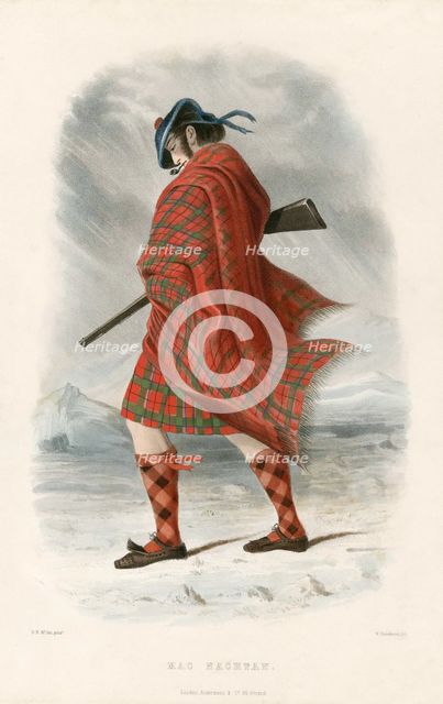 Mac Nachtan, from The Clans of the Scottish Highlands, pub. 1845 (colour lithograph)