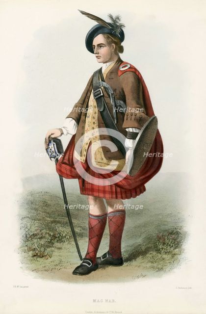 Mac Nab, from The Clans of the Scottish Highlands, pub. 1845 (colour lithograph)