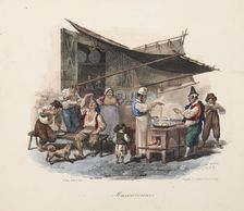 Maccaronaro (Macaroni Vendor). From "Scene di vita e costumi napoletani", 1839. Creator: Dura; Gaetano (1805-1878)