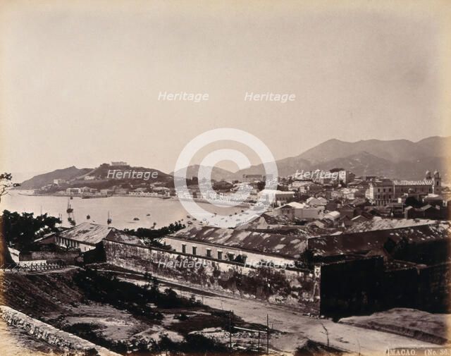 Macao Island: Penha Hill and the bay encircled by the Praya Grande, c1873. Creator: William Pryor Floyd.