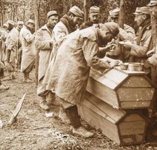 Macabre meal, Carency, northern France, c1914-c1918
