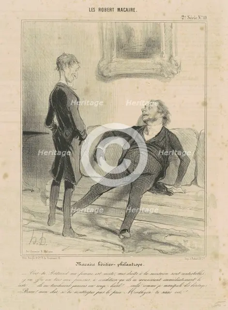 Macaire Hértier-Philantrope, 19th century. Creator: Honore Daumier.