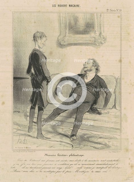 Macaire Hértier-Philantrope, 19th century. Creator: Honore Daumier.