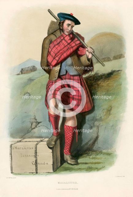 Macalister, from The Clans of the Scottish Highlands, pub. 1845 (colour lithograph)