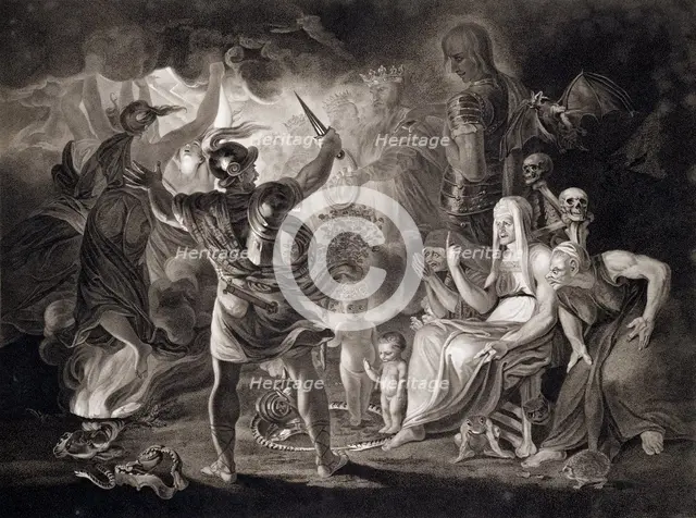 Macbeth, the Three Witches and Hecate, 1805. Creators: John Boydell, Josiah Boydell.