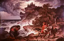 Macbeth and the Witches 1835. Artist: Joseph Anton Kock