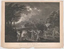 Macbeth and the Witches (Shakespeare, Macbeth, Act 1, Scene 1), 1770. Creator: William Woollett