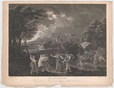 Macbeth and the Witches (Shakespeare, Macbeth, Act 1, Scene 1), 1770. Creator: William Woollett