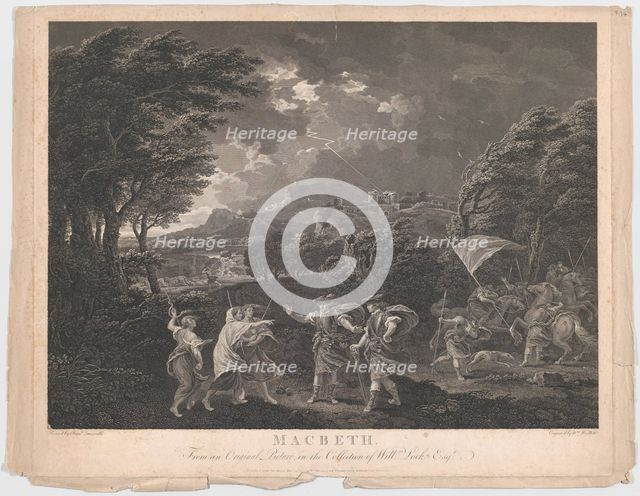 Macbeth and the Witches (Shakespeare, Macbeth, Act 1, Scene 1), 1770. Creator: William Woollett.