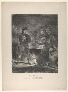 Macbeth Consulting the Witches, 1825., 1825. Creator: Eugene Delacroix