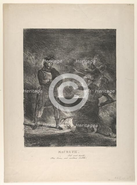 Macbeth Consulting the Witches, 1825., 1825. Creator: Eugene Delacroix.