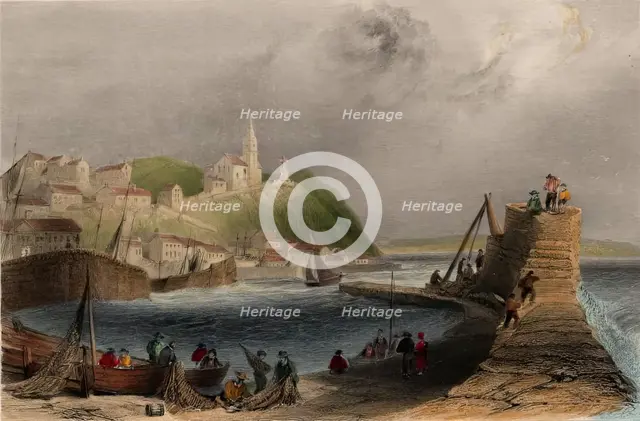 Macduff near Banff - View from East Side of Harbour, c1840. Creator: Unknown.