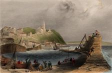 Macduff near Banff - View from East Side of Harbour, c1840. Creator: Unknown