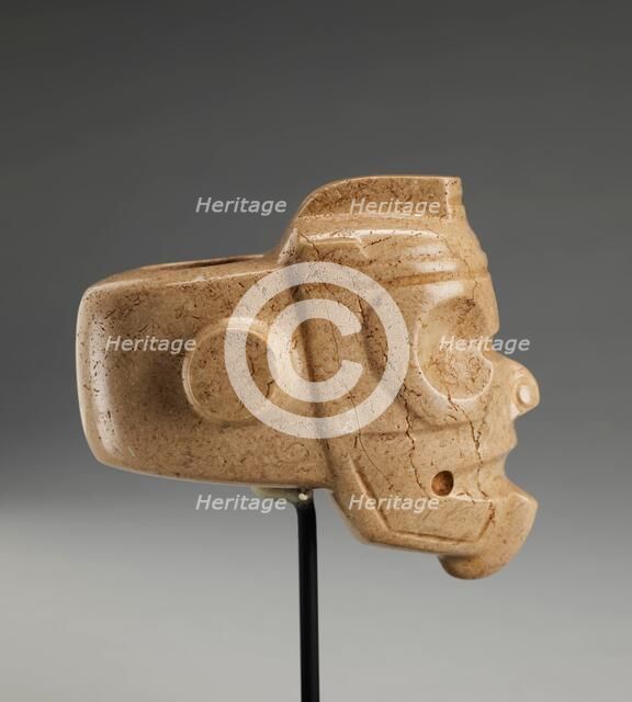 Mace Head in form of Tlaloc, 100 B.C.E - 500 C.E.. Creator: Unknown.