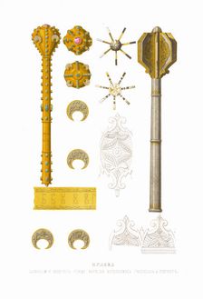 Mace of Prince Vasily Vasilyevich Galitzine. Pernach, 1849-1853. Creator: Solntsev, Fyodor Grigoryevich (1801-1892)