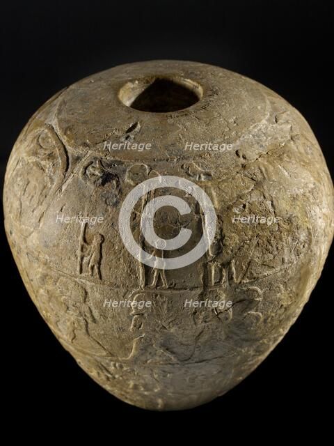 Macehead of Narmer, Protodynastic Period (Egypt),  c3300 - c3200 BC. Artist: Unknown.