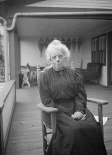 MacKaye, Steele, Mrs., seated outdoors, 1927 Creator: Arnold Genthe