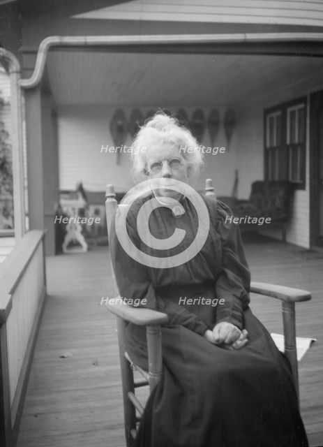 MacKaye, Steele, Mrs., seated outdoors, 1927 Creator: Arnold Genthe.