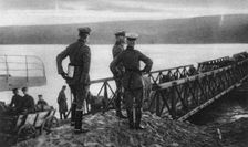Mackensen's army crossing the Danube river, Romania, World War I, 1916
