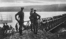 Mackensen's army crossing the Danube river, Romania, World War I, 1916