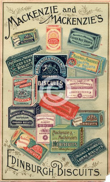 Mackenzie & Mackenzie's Edinburgh Biscuits, 19th century. Artist: Unknown