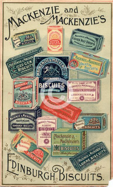 Mackenzie & Mackenzie's Edinburgh Biscuits, 19th century. Artist: Unknown