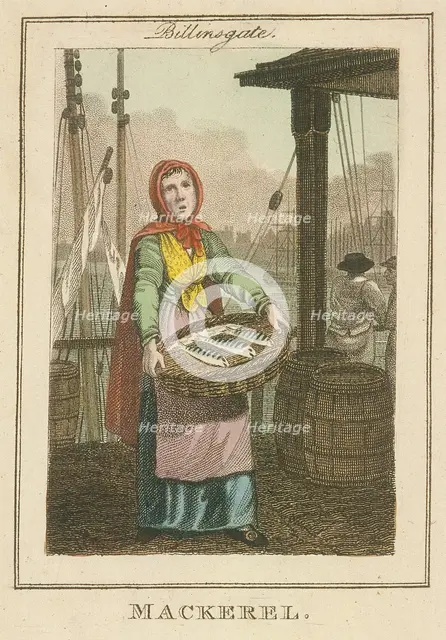 'Mackerel ', Cries of London, 1804. Artist: Anon