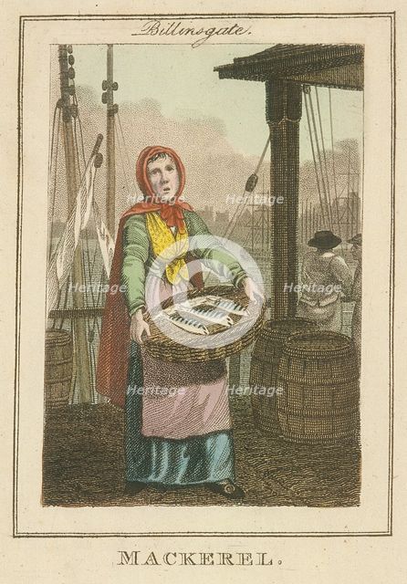 'Mackerel ', Cries of London, 1804. Artist: Anon