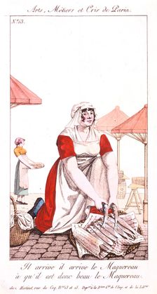 Mackerel seller, 1826. Creator: Unknown