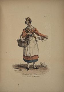 Mackerel seller. From the Series "Cris de Paris" (The Cries of Paris), 1815. Creator: Vernet, Carle (1758-1836)