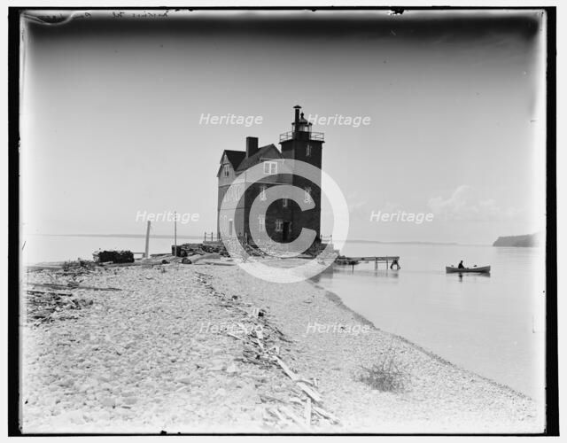Mackinac Island from Round Island, between 1880 and 1899. Creator: Unknown.