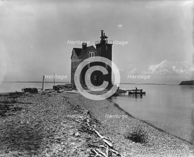 Mackinac Island from Round Island, c1899. Creator: Unknown.