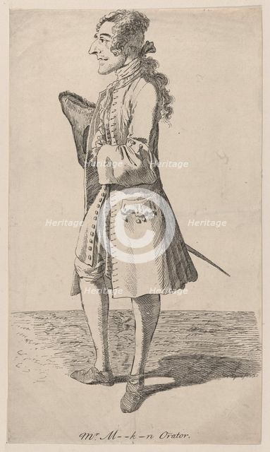 Macklin Orator, 1750-80., 1750-80. Creator: Thomas Patch.