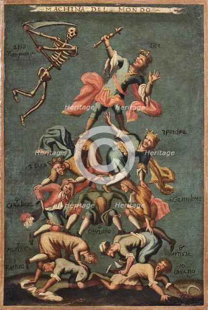 Machina del mondo, um 1700. Creator: Mitelli, Giuseppe Maria, (Follower)  .