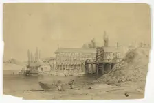 Machine de Marly, 1843. Creators: Unknown, Percival