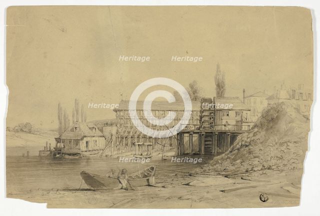 Machine de Marly, 1843. Creators: Unknown, Percival.