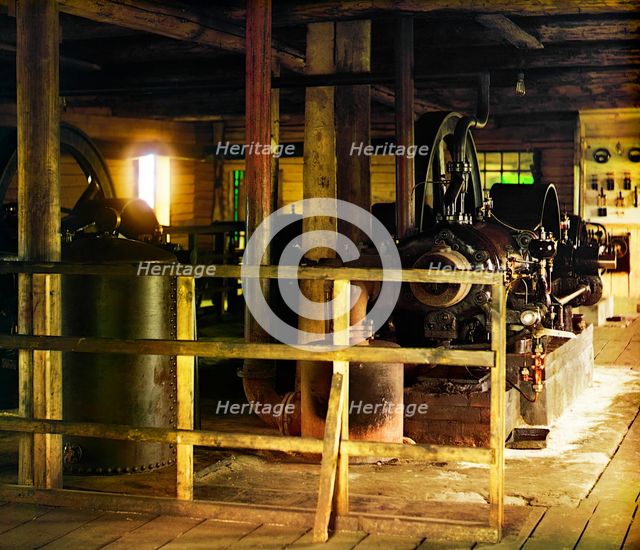 Machine department, Oka River, 1912. Creator: Sergey Mikhaylovich Prokudin-Gorsky.