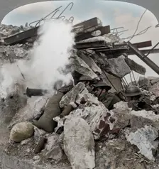 Machine gun nest, Poelcappelle, Belgium, World War I, 1914-1918. Artist: Realistic Travels Publishers