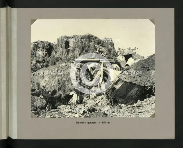 Machine gunners in Eritrea. Creator: Colonial Office.