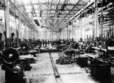 Machine shop in the Argyll car factory, Glasgow, c1899-c1930