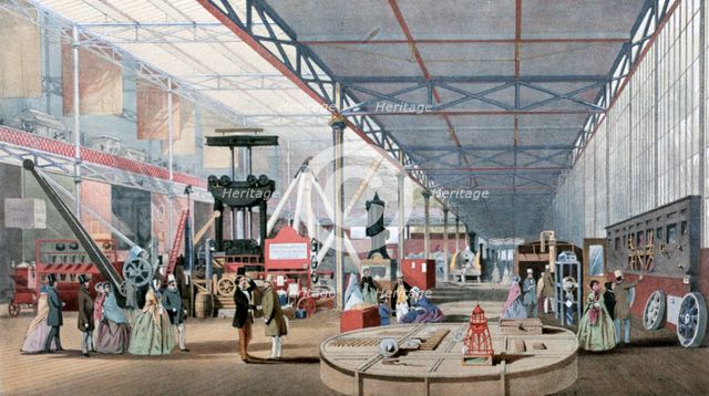 Machinery Hall, Crystal Palace Exhibition, London, 1851. Artist: Unknown