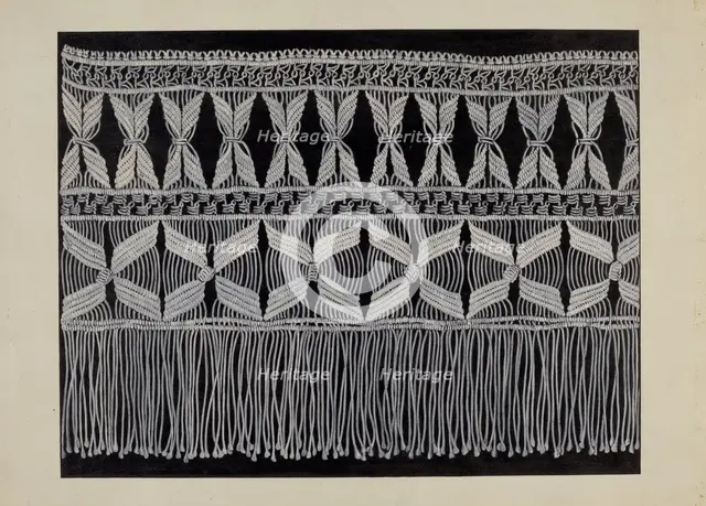 Macrame/Lace, c. 1936. Creator: Bertha Semple.