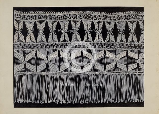 Macrame/Lace, c. 1936. Creator: Bertha Semple.