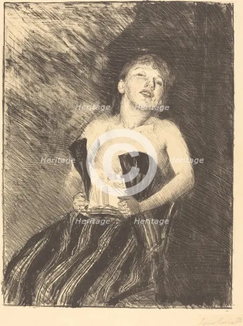 Mädchen im Korsett (Girl in a Corset), 1895. Creator: Lovis Corinth.