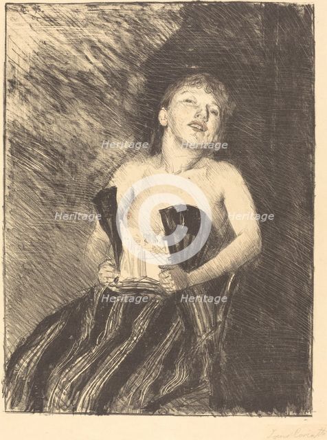 Mädchen im Korsett (Girl in a Corset), 1895. Creator: Lovis Corinth.