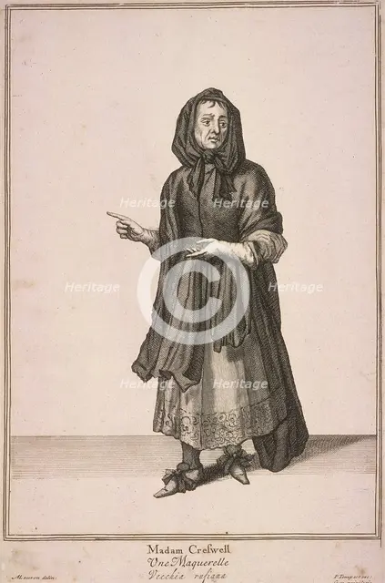 'Madam Creswell', Cries of London, (c1688?). Artist: Pierce Tempest
